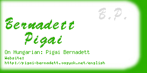 bernadett pigai business card